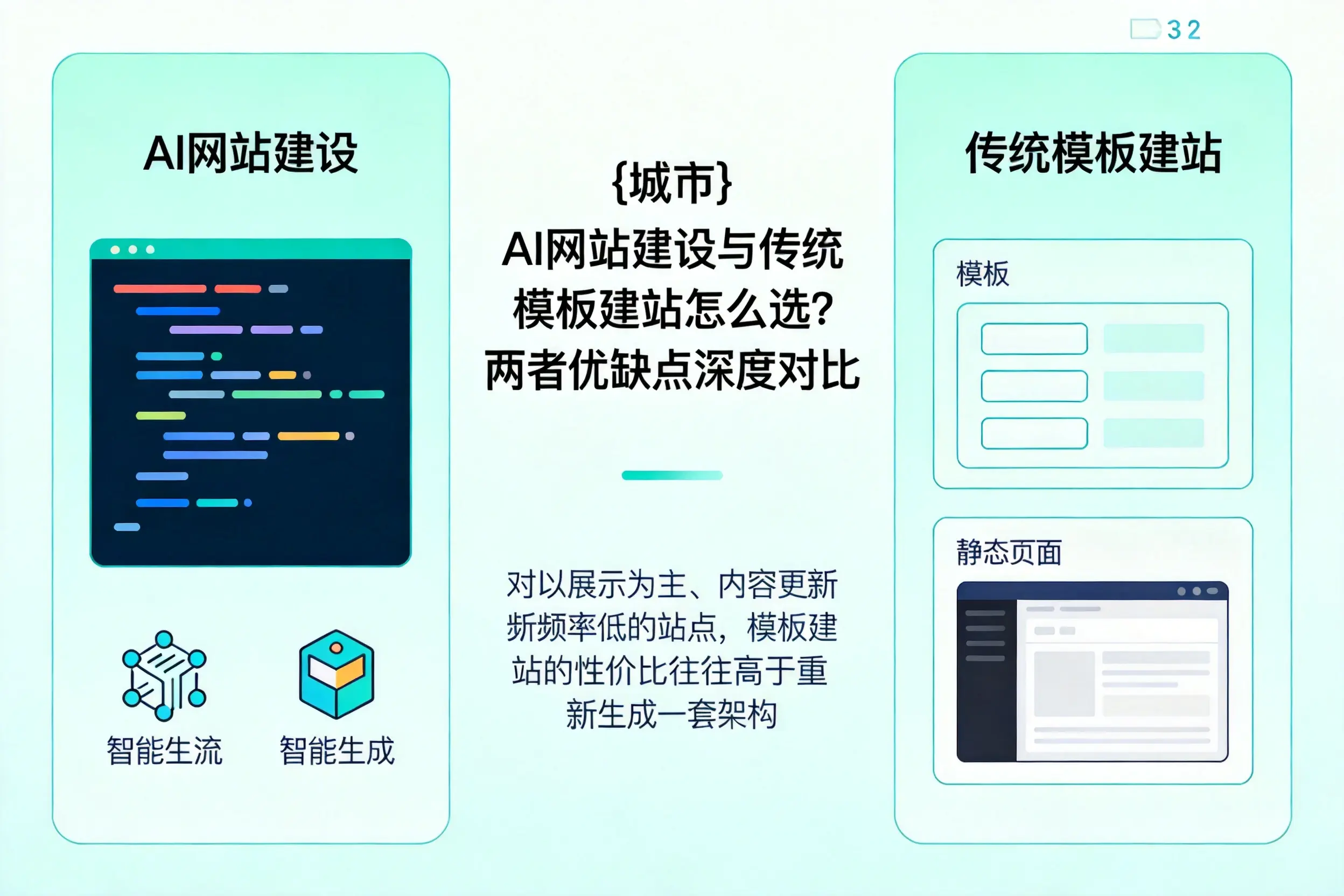 日喀则AI网站建设与传统模板建站怎么选?两者优缺点深度对比