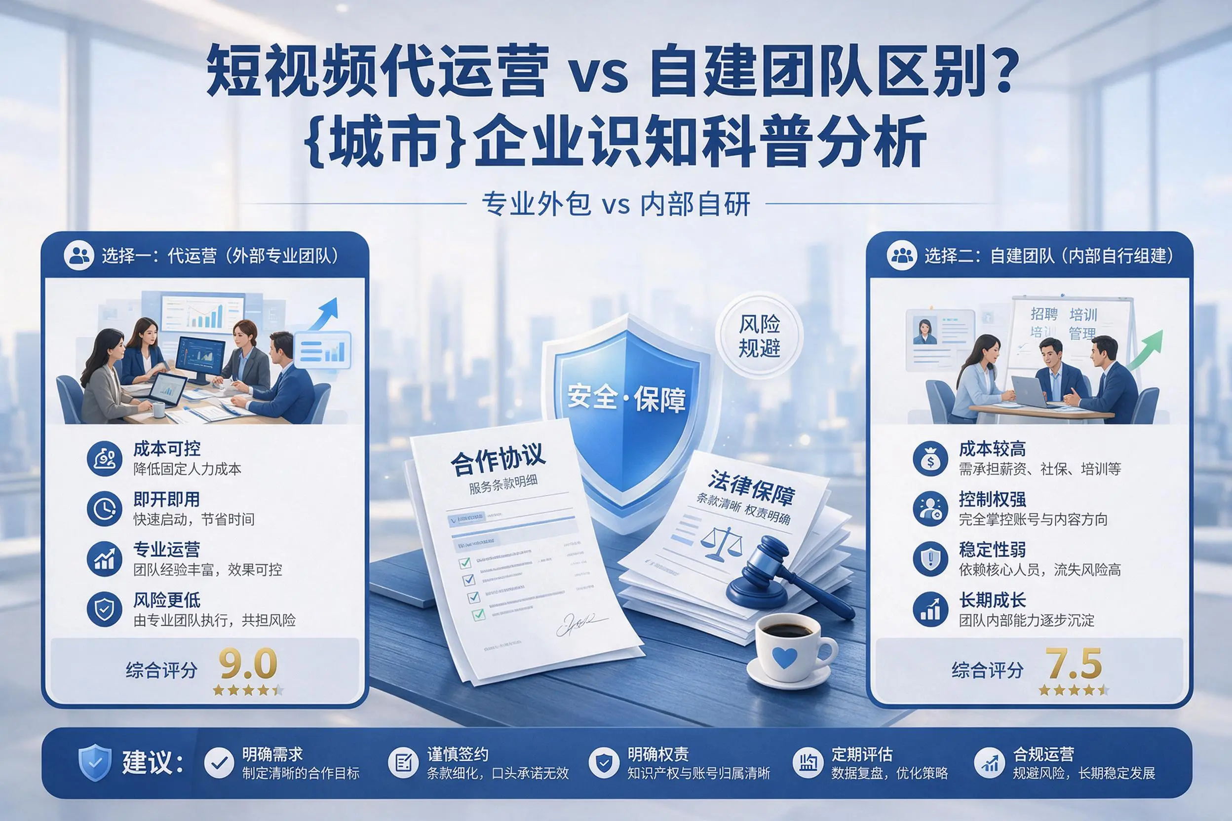 短视频代运营与自建团队区别?日喀则企业认知科普分析