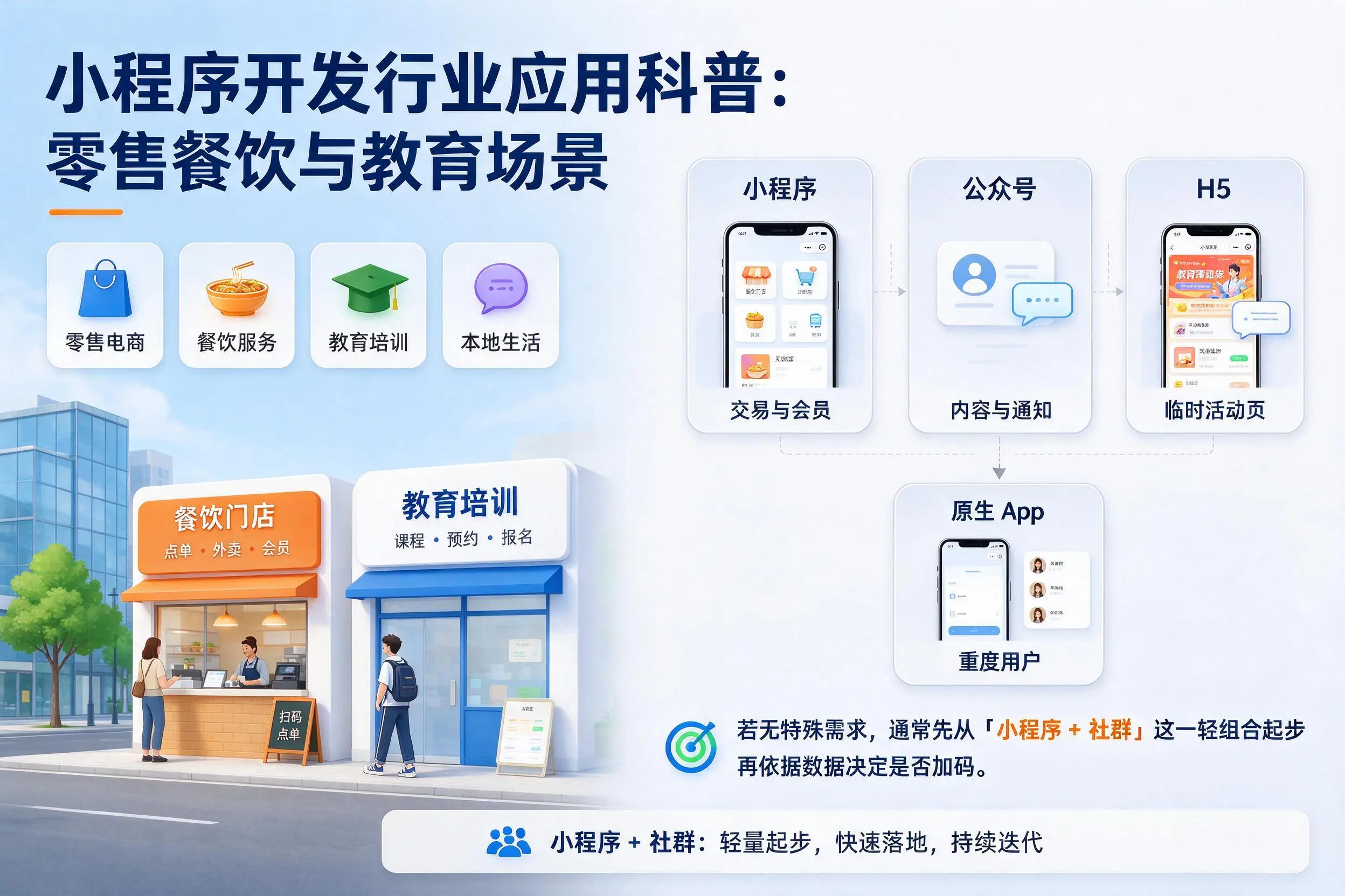 日喀则小程序开发行业应用科普：零售餐饮与教育场景