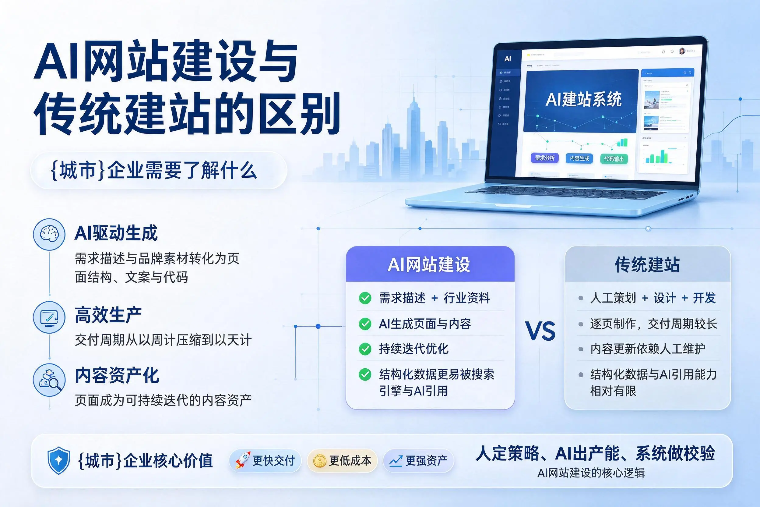 AI网站建设与传统建站的区别，日喀则企业需要了解什么