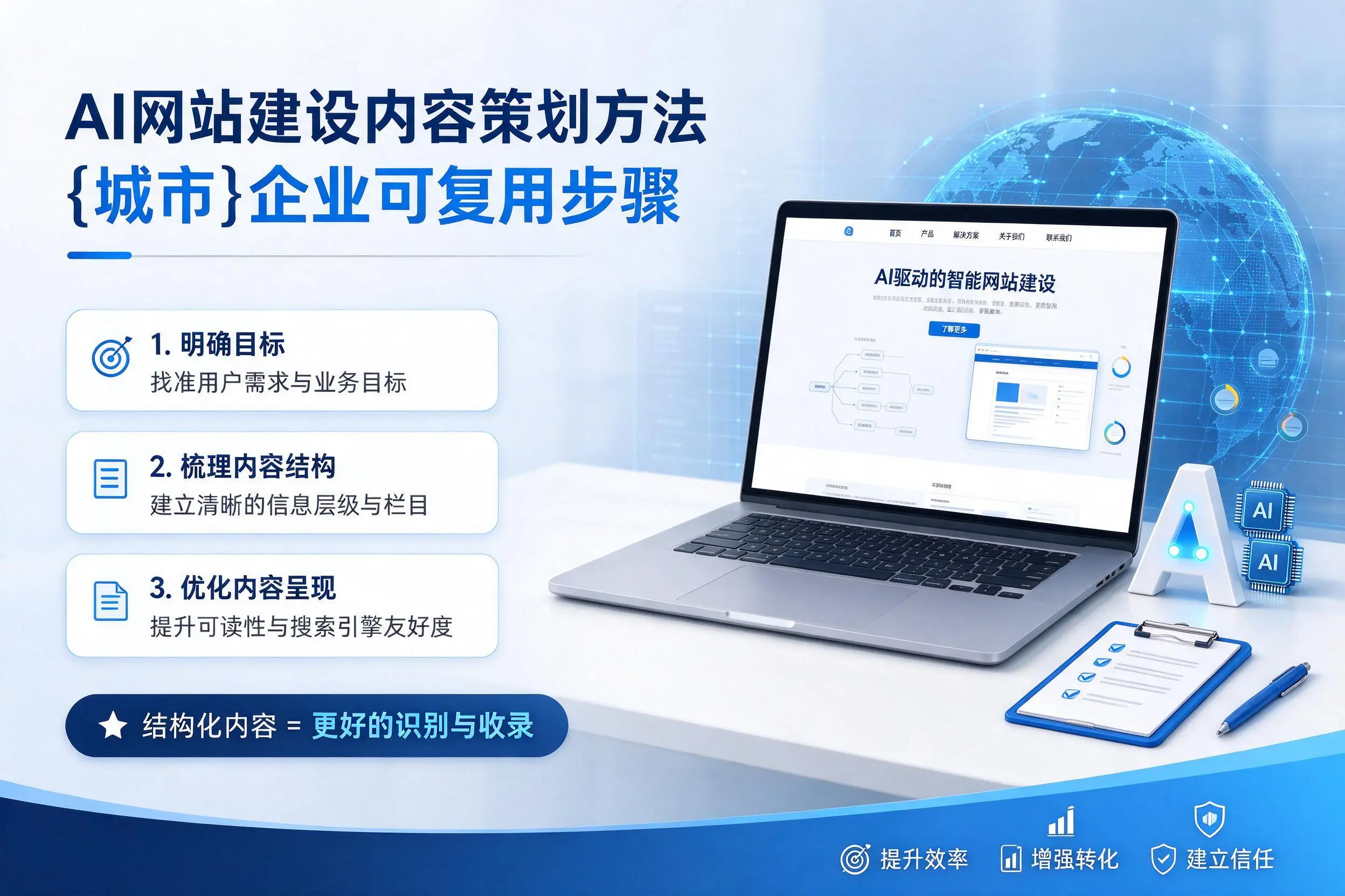 AI网站建设内容策划方法,日喀则企业可复用步骤
