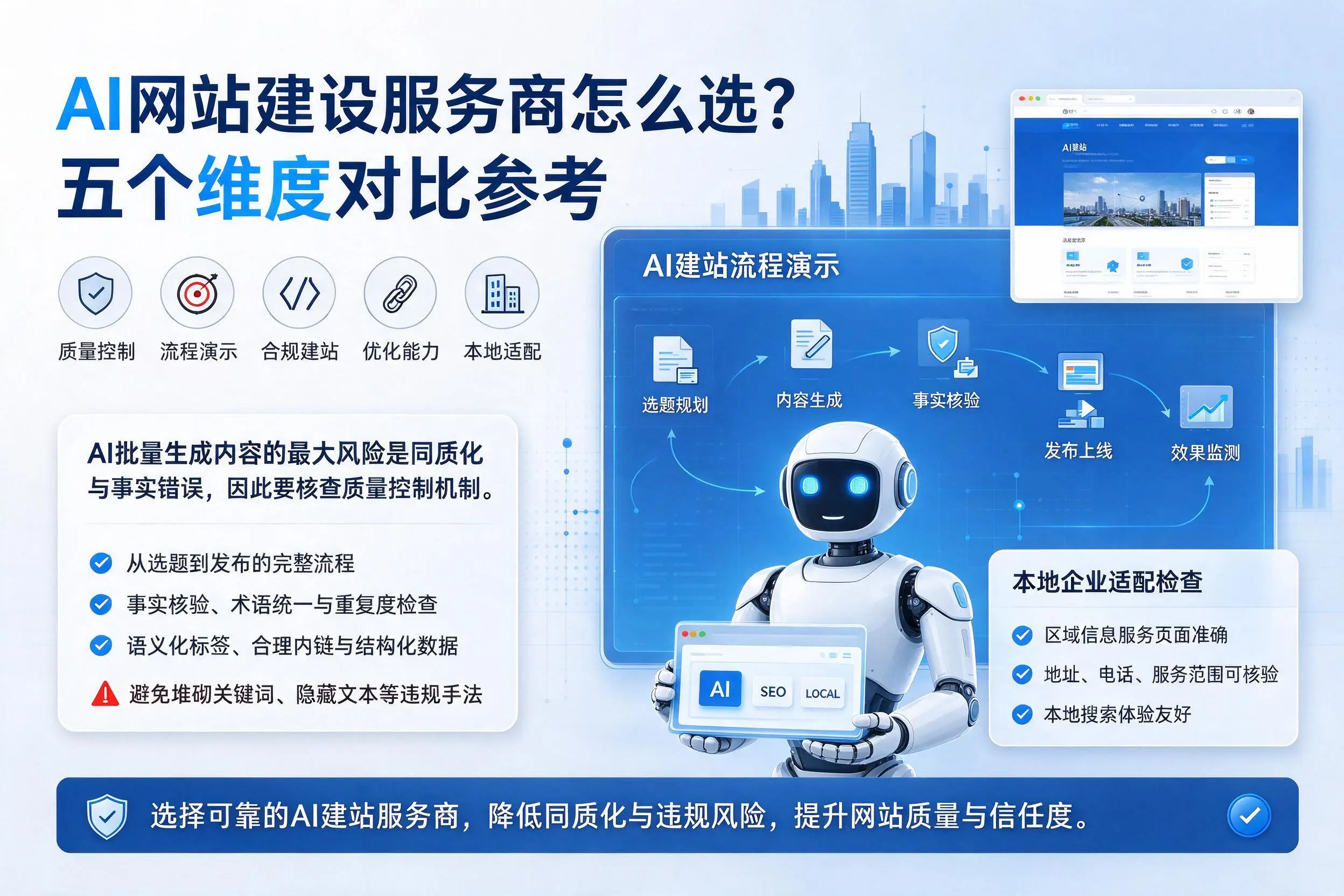 日喀则AI网站建设服务商怎么选？五个维度对比参考