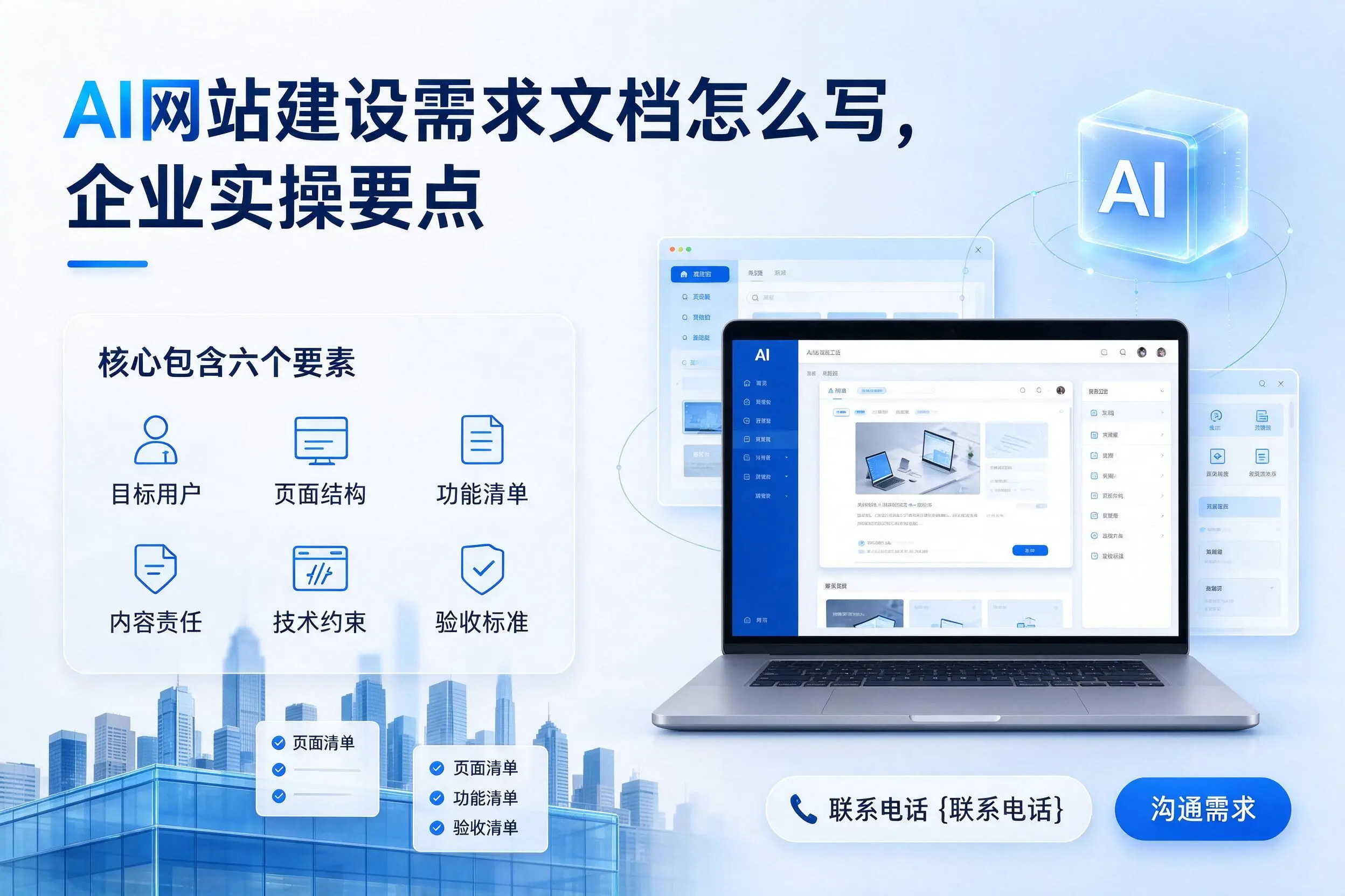 AI网站建设需求文档怎么写,日喀则企业实操要点